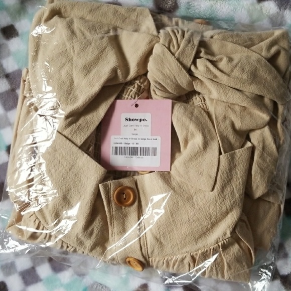 NWT Beige Just Can't Help It Dress - Picture 6 of 6